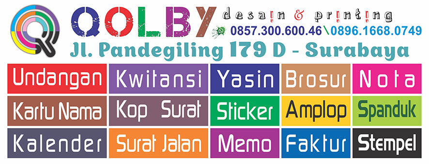 segala macam cetakan, desain kartu nama
